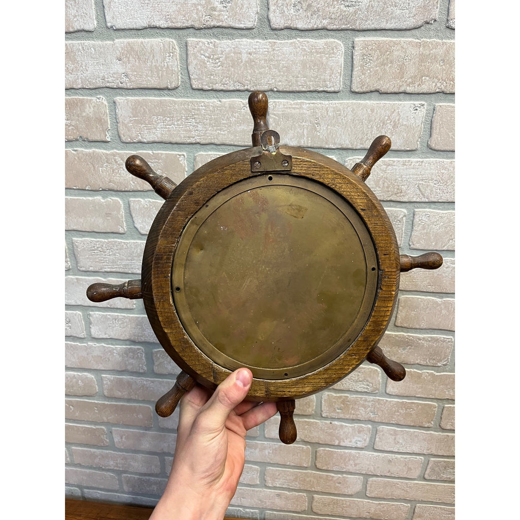 Vintage Sestrel Marine Ship Wheel Clock Nautical Wall Clock Grimsby Elliott Mvmt