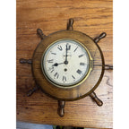 Vintage Sestrel Marine Ship Wheel Clock Nautical Wall Clock Grimsby Elliott Mvmt
