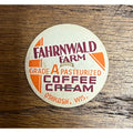 Milk Bottle Cap - Fahrnwald Farm Dairy - Oshkosh, (Wisconsin) Wis WI - Coffee Creamer