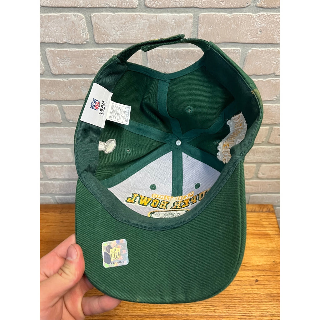 Green Bay Packers Four Time Super Bowl Champions Hat Cap Reebok - Like New