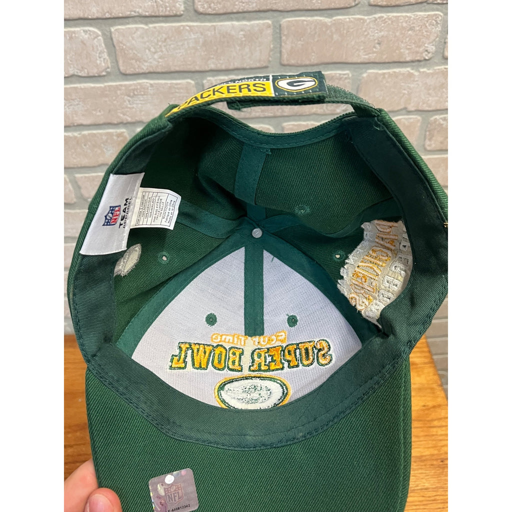 Green Bay Packers Four Time Super Bowl Champions Hat Cap Reebok - Like New