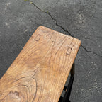 Antique Primitive Wooden Milking Stool Hand Hewn Farmhouse Rustic Folk Art