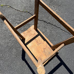 Antique Primitive Wooden Milking Stool Hand Hewn Farmhouse Rustic Folk Art