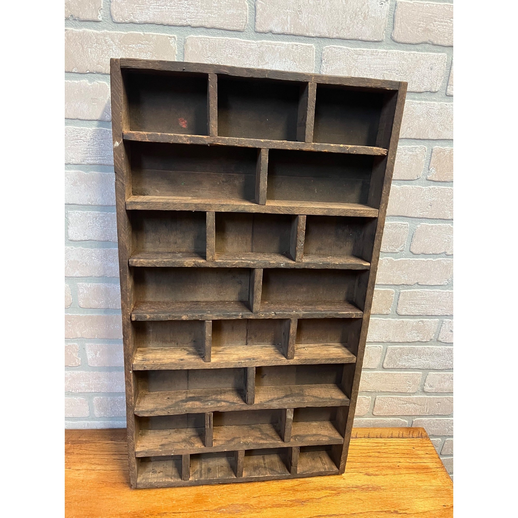 Vintage Wooden Printers Drawer Letterpress Shadow Box Display Large 28" x 16"