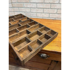 Vintage Wooden Printers Drawer Letterpress Shadow Box Display Large 28" x 16"