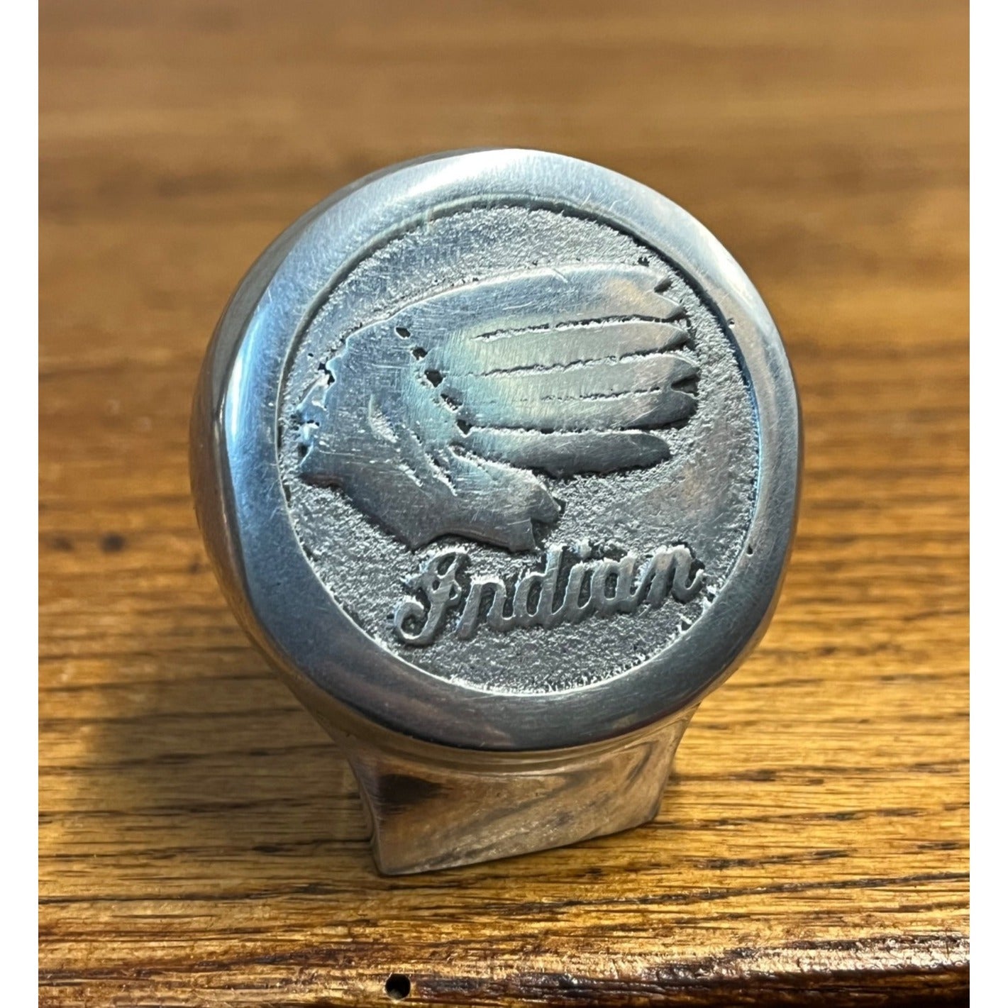 Vintage 1940s Indian Motorcycle Chief Polished Aluminum Gearshift Knob