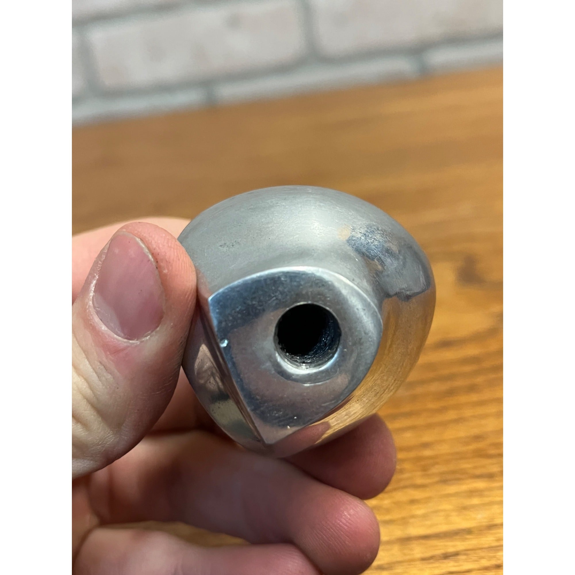 Vintage 1940s Indian Motorcycle Chief Polished Aluminum Gearshift Knob