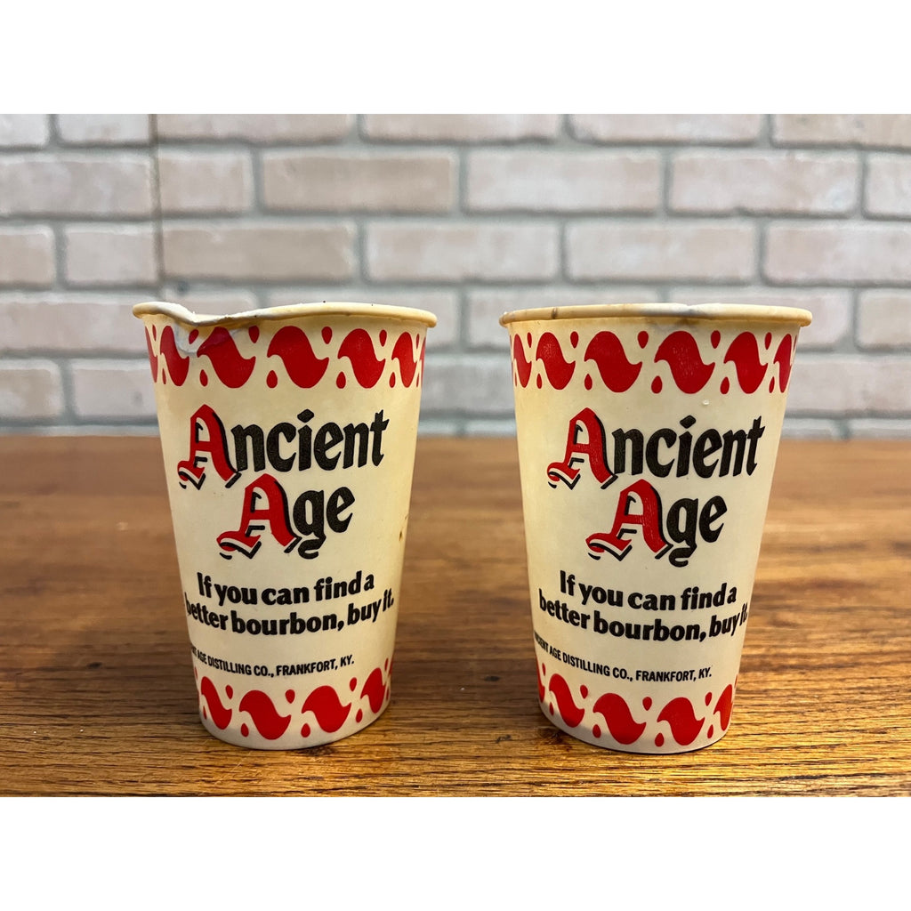 Vintage Ancient Age Bourbon Sample Advertising Wax Paper Dixie Lily Cups