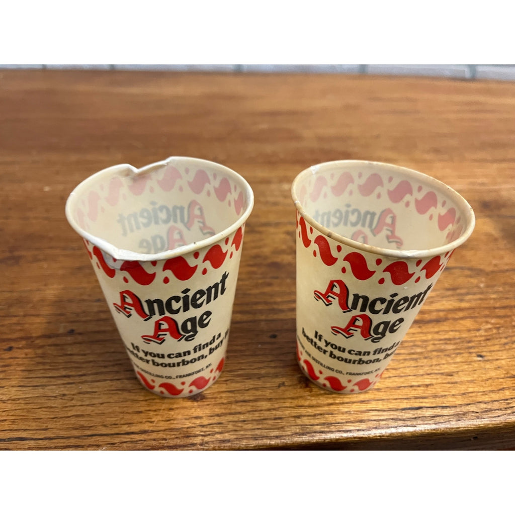 Vintage Ancient Age Bourbon Sample Advertising Wax Paper Dixie Lily Cups