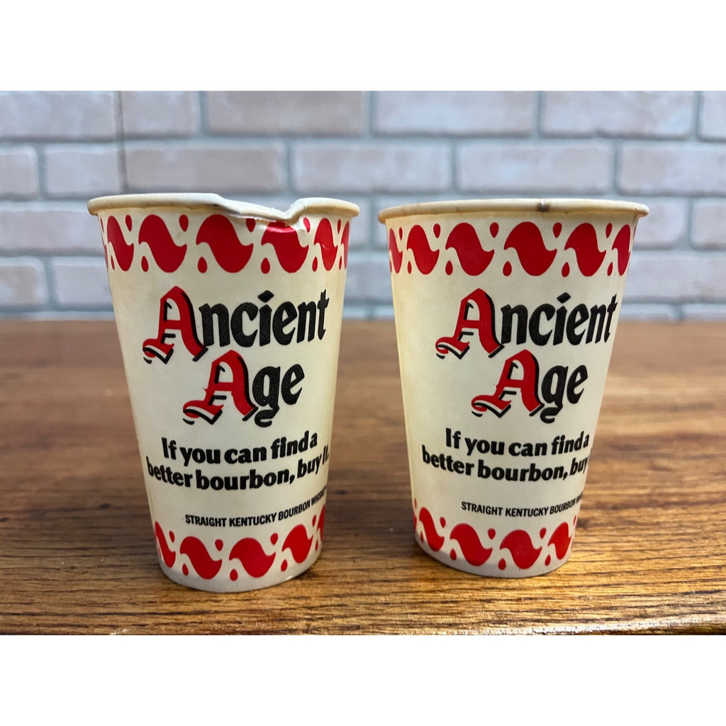 Vintage Ancient Age Bourbon Sample Advertising Wax Paper Dixie Lily Cups