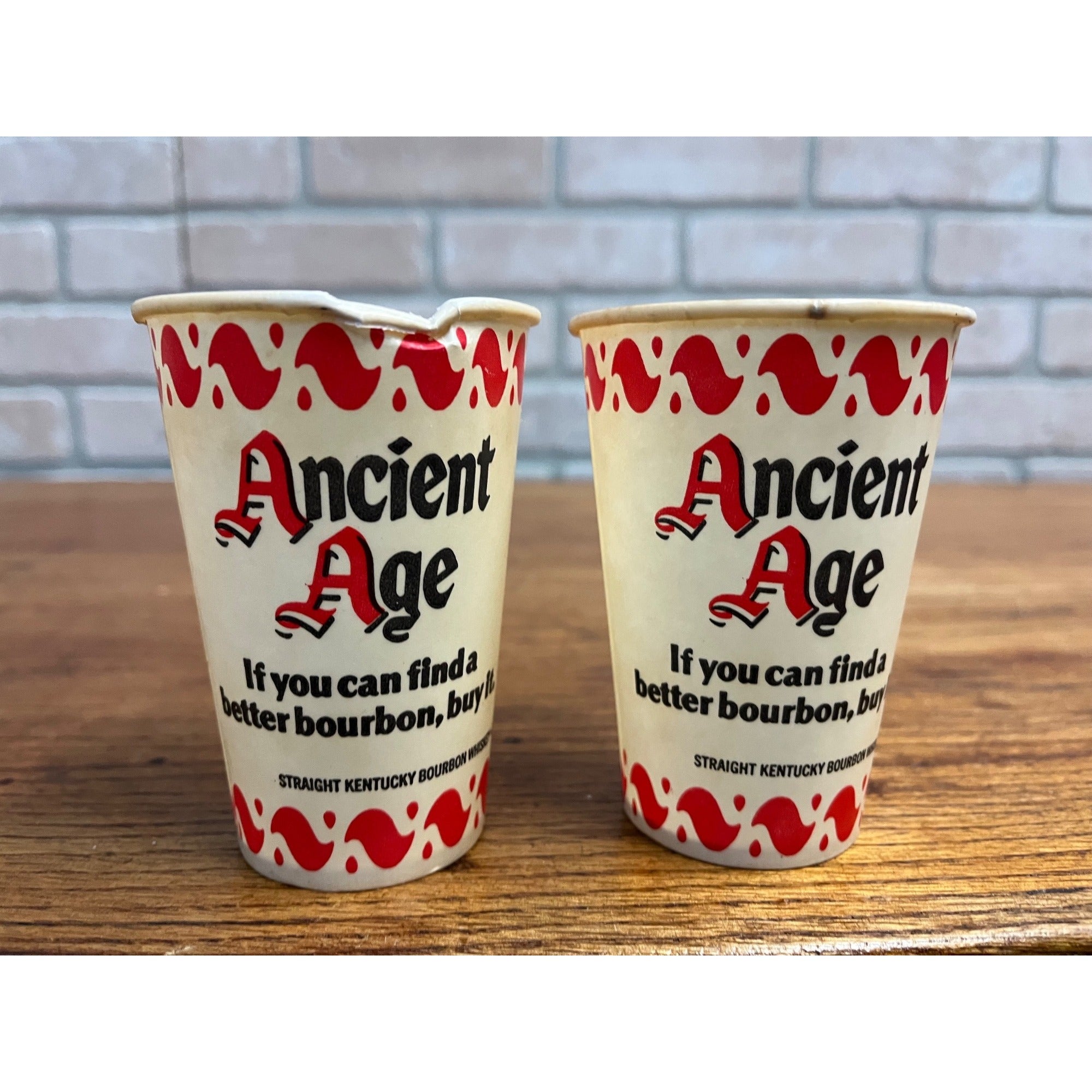 Vintage Ancient Age Bourbon Sample Advertising Wax Paper Dixie Lily Cups