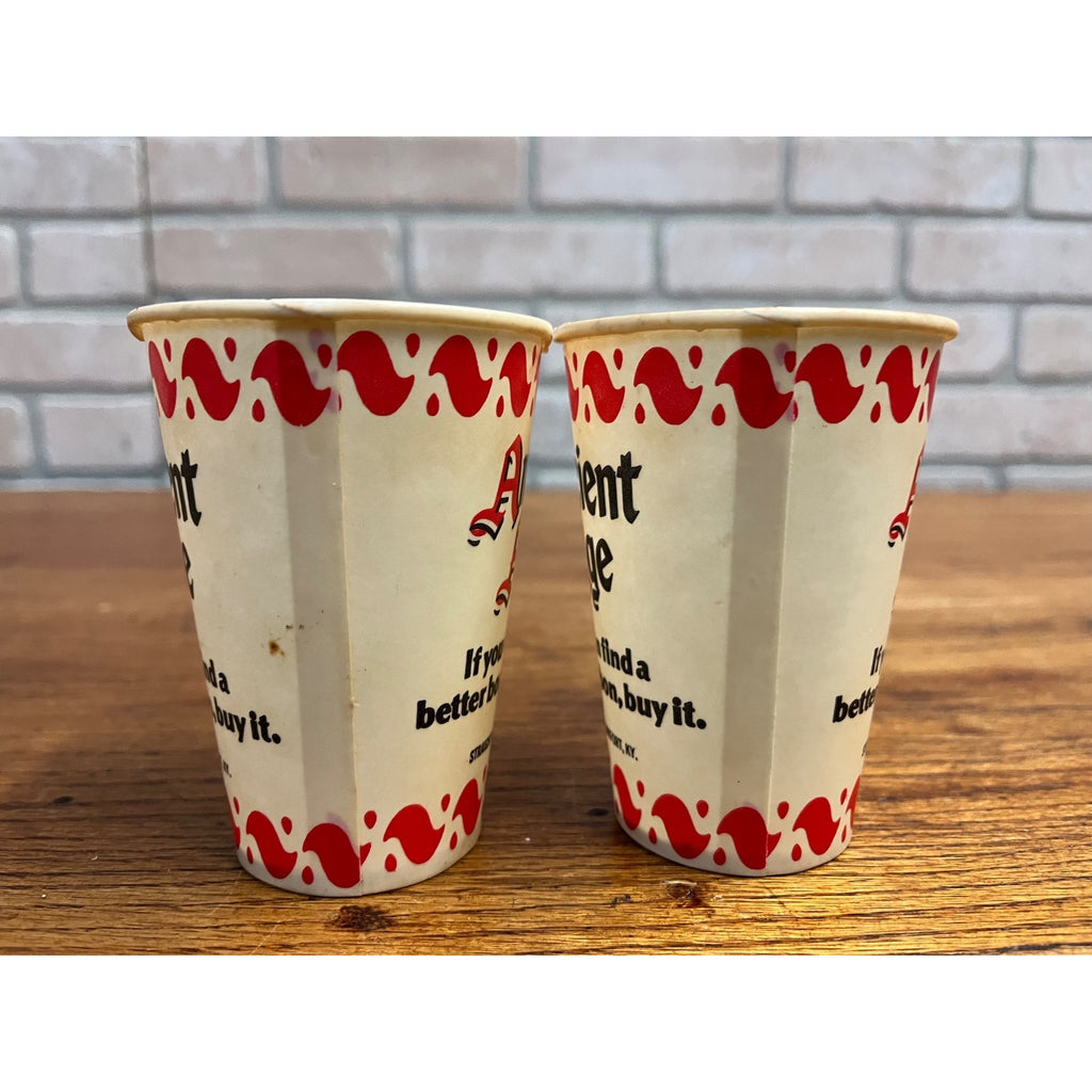 Vintage Ancient Age Bourbon Sample Advertising Wax Paper Dixie Lily Cups