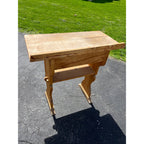 Antique Victorian Standing Writing Desk Primitive Pine Clerk School Desk c.1900