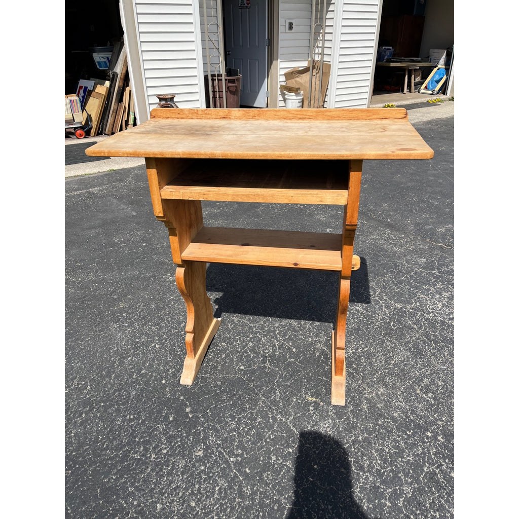Antique Victorian Standing Writing Desk Primitive Pine Clerk School Desk c.1900