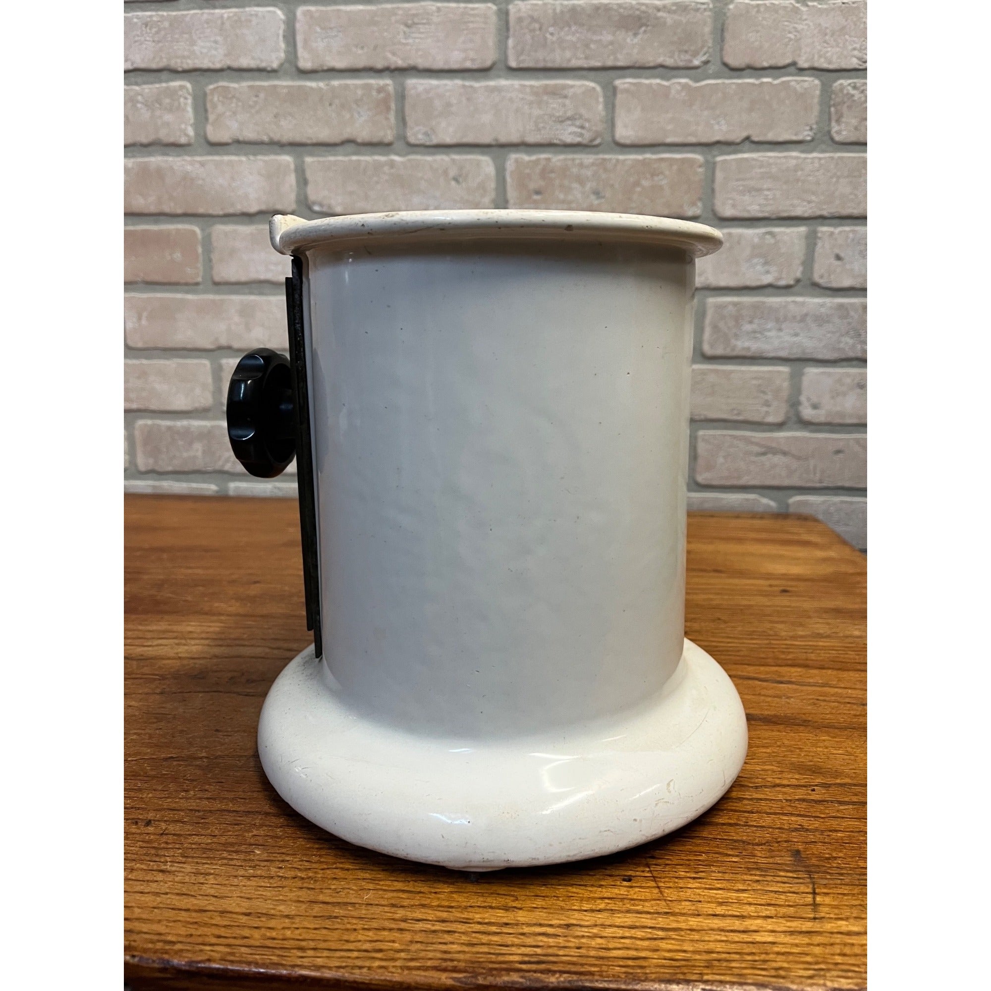 Vintage 1900s Wilsons Meat Slicer Porcelain Cast Iron Advertising Display Deli