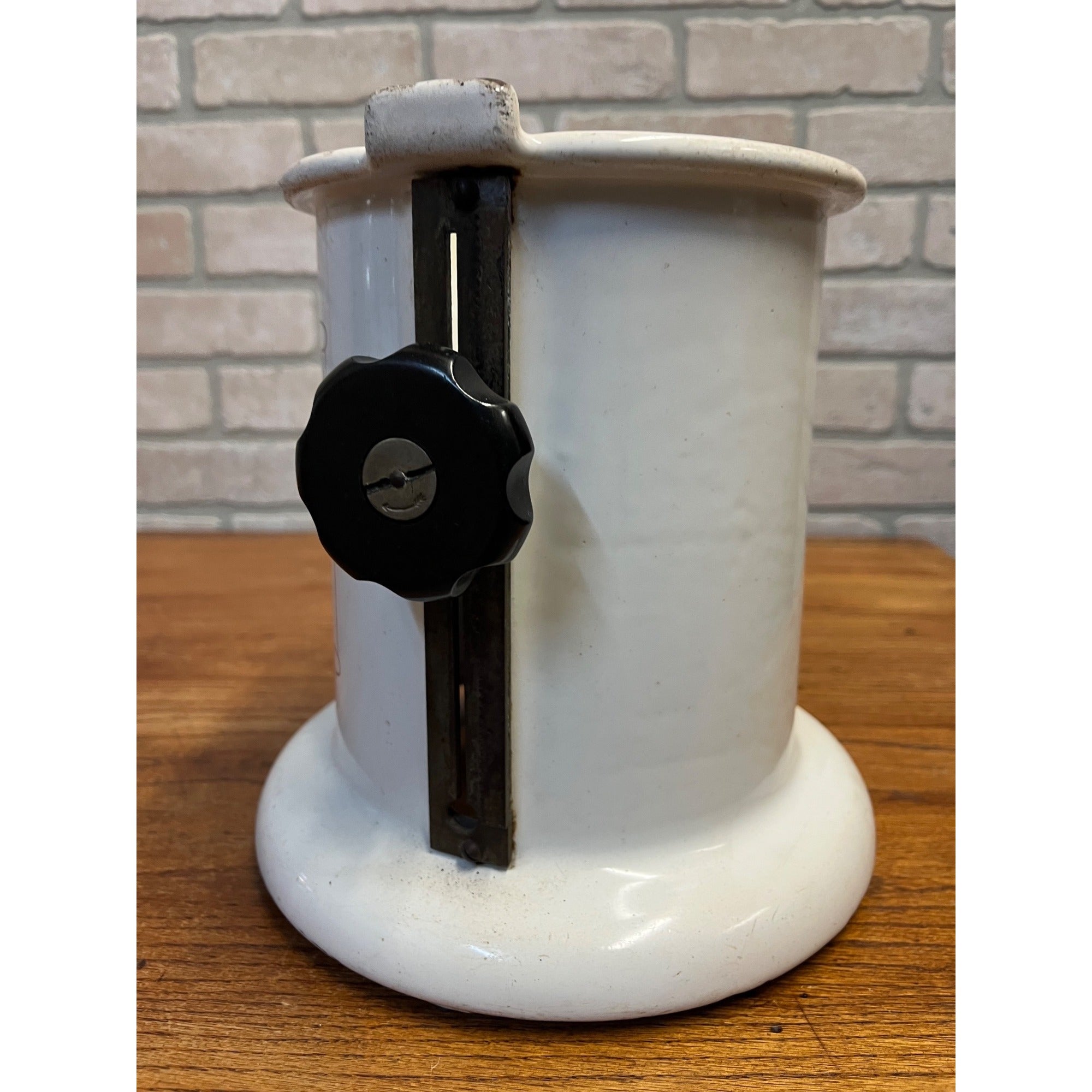 Vintage 1900s Wilsons Meat Slicer Porcelain Cast Iron Advertising Display Deli