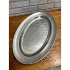 Vintage 1960s MCM Stainless Serving Oval Platter Meat Tray Gense Sweden Large 22