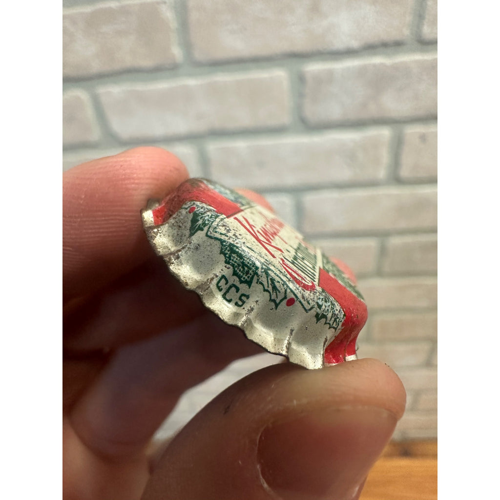 KINGSBURY CHRISTMAS BREW UNUSED CORK BEER BOTTLE CAP ~ SHEBOYGAN WISCONSIN CROWN