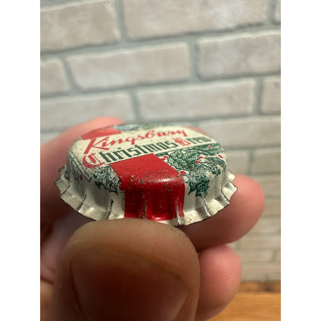 KINGSBURY CHRISTMAS BREW UNUSED CORK BEER BOTTLE CAP ~ SHEBOYGAN WISCONSIN CROWN