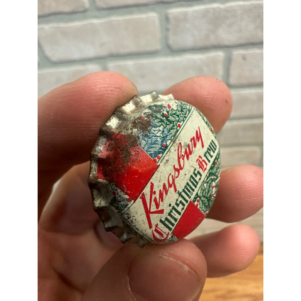 KINGSBURY CHRISTMAS BREW UNUSED CORK BEER BOTTLE CAP ~ SHEBOYGAN WISCONSIN CROWN