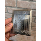 Vintage 1930s Art Deco Evans Nickel-Plated Brass Cigarette Case Holder Engraved Monogram