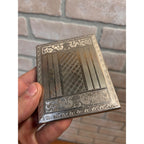 Vintage 1930s Art Deco Evans Nickel-Plated Brass Cigarette Case Holder Engraved Monogram