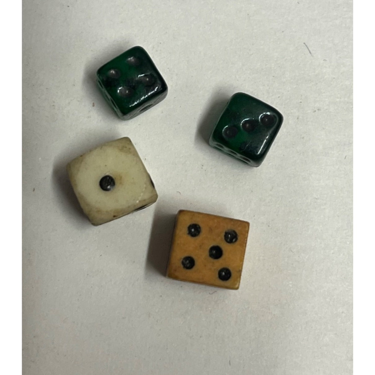 Vintage Miniature Dice Lot Glass Game Dice Pocket Travel Gaming 6mm & 8mm