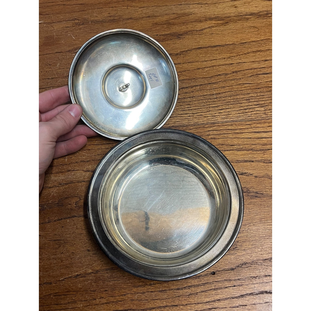 Birmingham 1927 Sterling Silver Lidded Sugar Bowl By Adie Bros - 331g