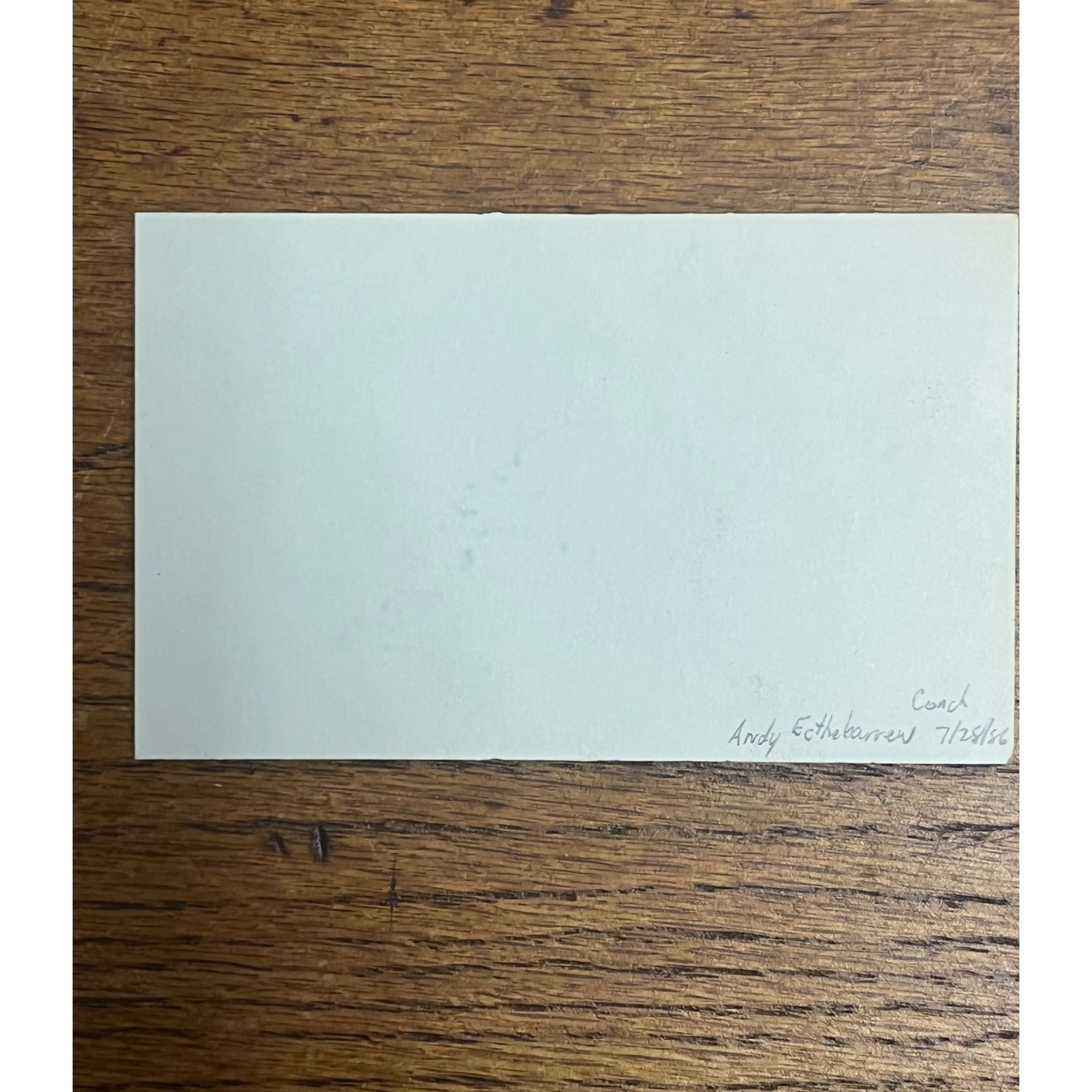 Andy Etchebarren Signed Autographed Cut Index Card Orioles Angels