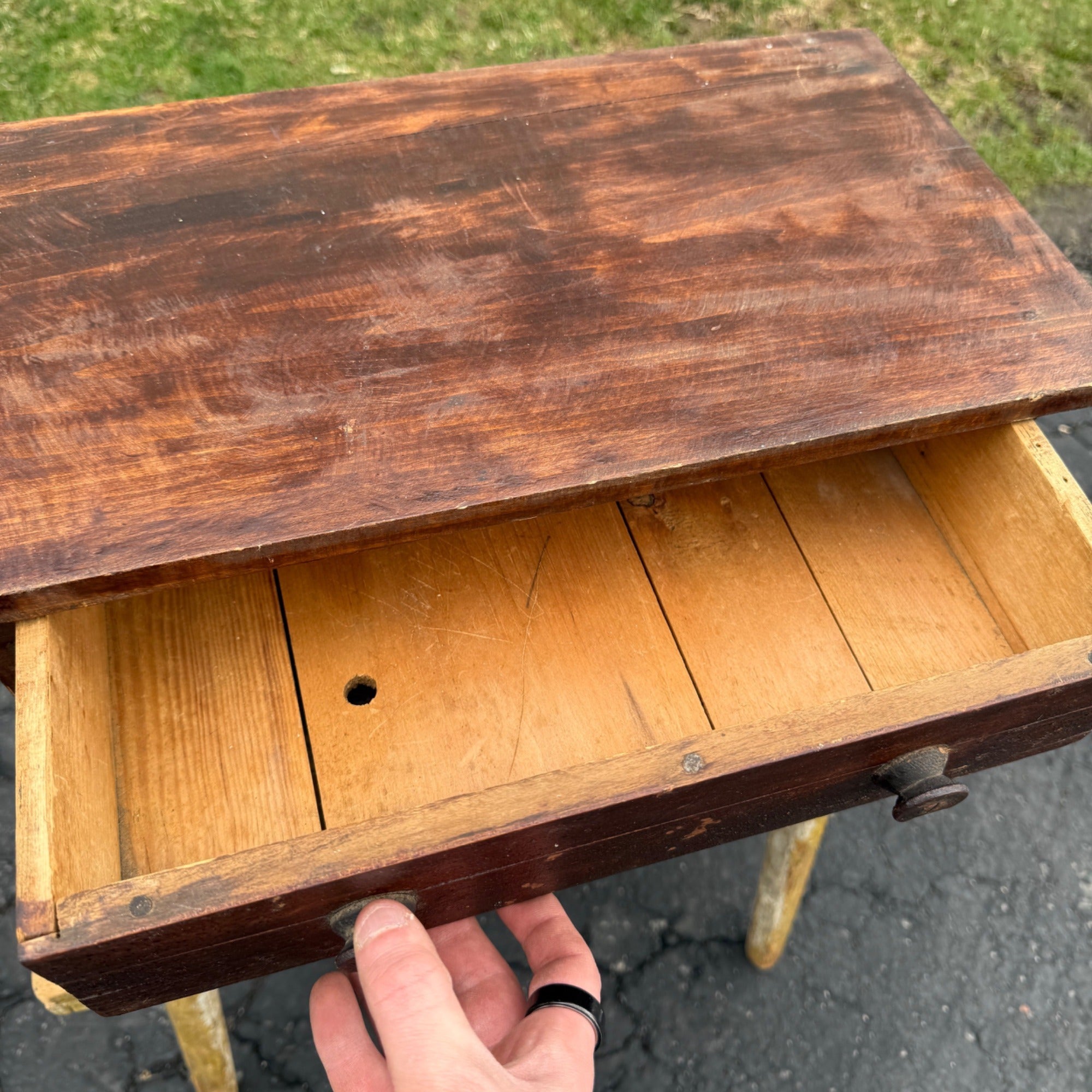 Antique 19th c. Wood Miniature 3-Drawer Chest Americana AAFA Victorian