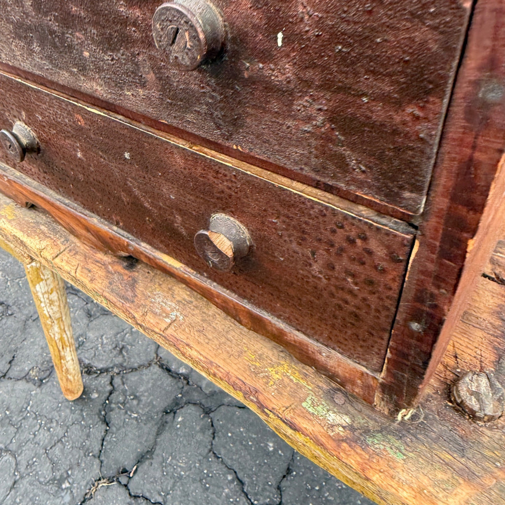 Antique 19th c. Wood Miniature 3-Drawer Chest Americana AAFA Victorian