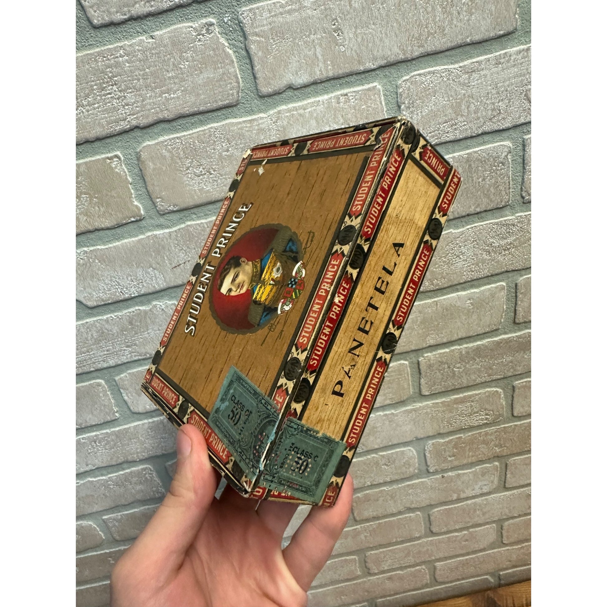 Vintage Student Prince Cigar Box Advertising Display Pressed Cardboard Ohio