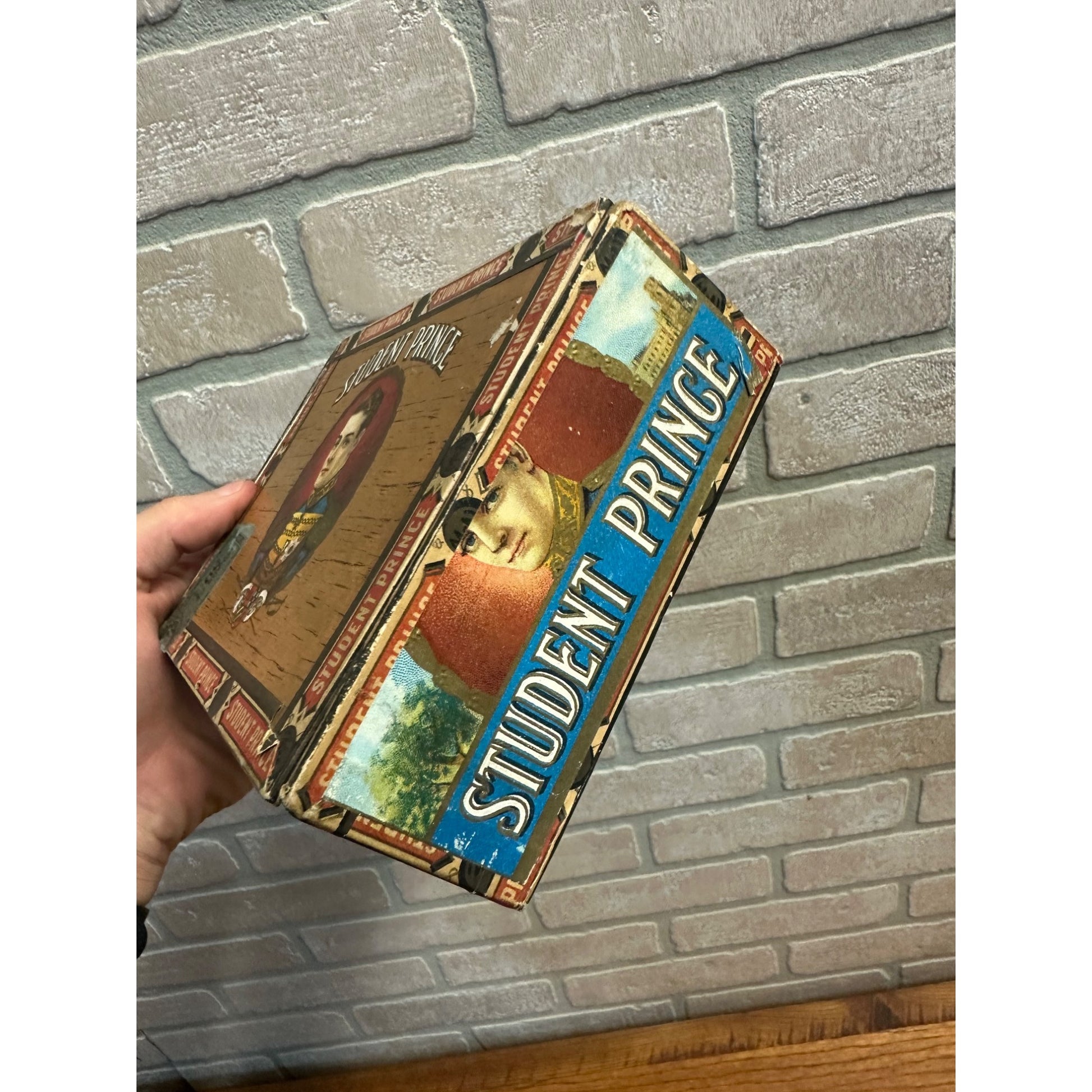 Vintage Student Prince Cigar Box Advertising Display Pressed Cardboard Ohio