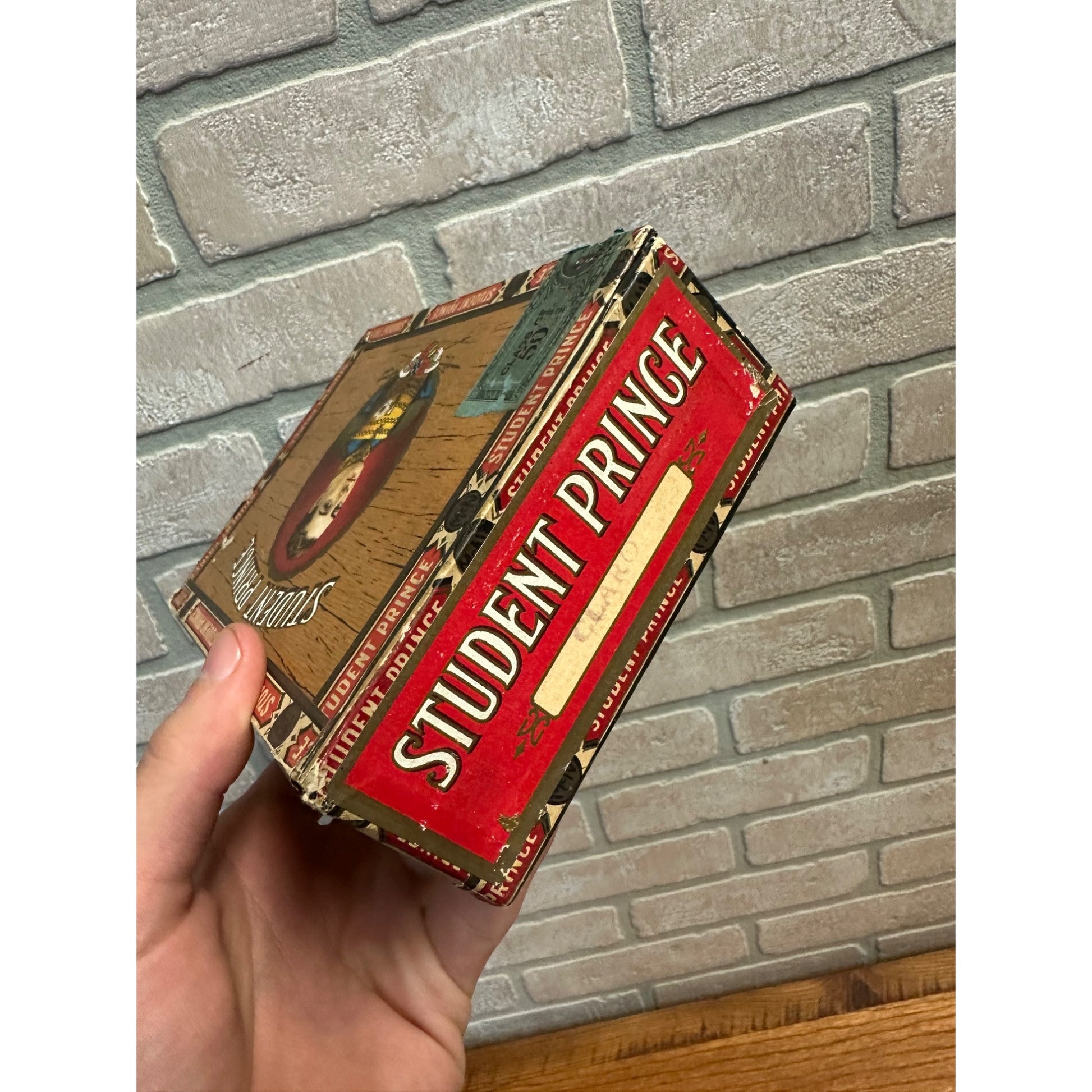 Vintage Student Prince Cigar Box Advertising Display Pressed Cardboard Ohio
