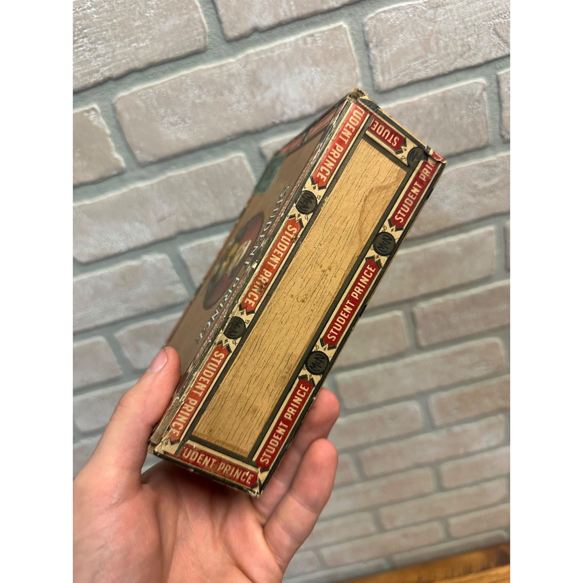 Vintage Student Prince Cigar Box Advertising Display Pressed Cardboard Ohio