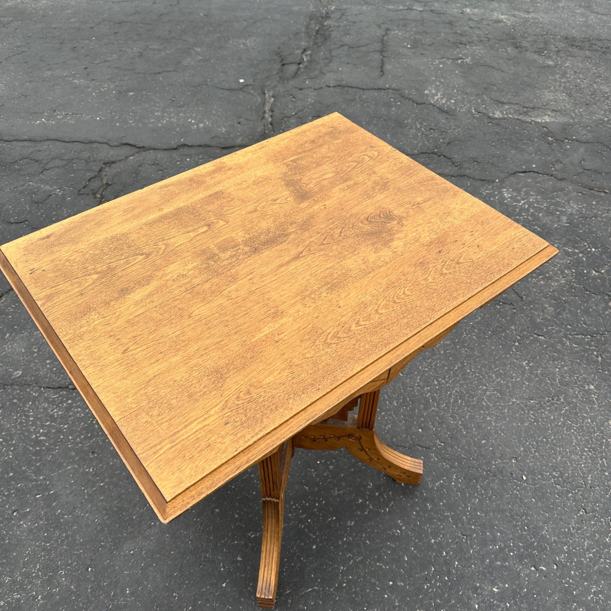 Victorian Eastlake Style Parlor Game Side Table Wooden