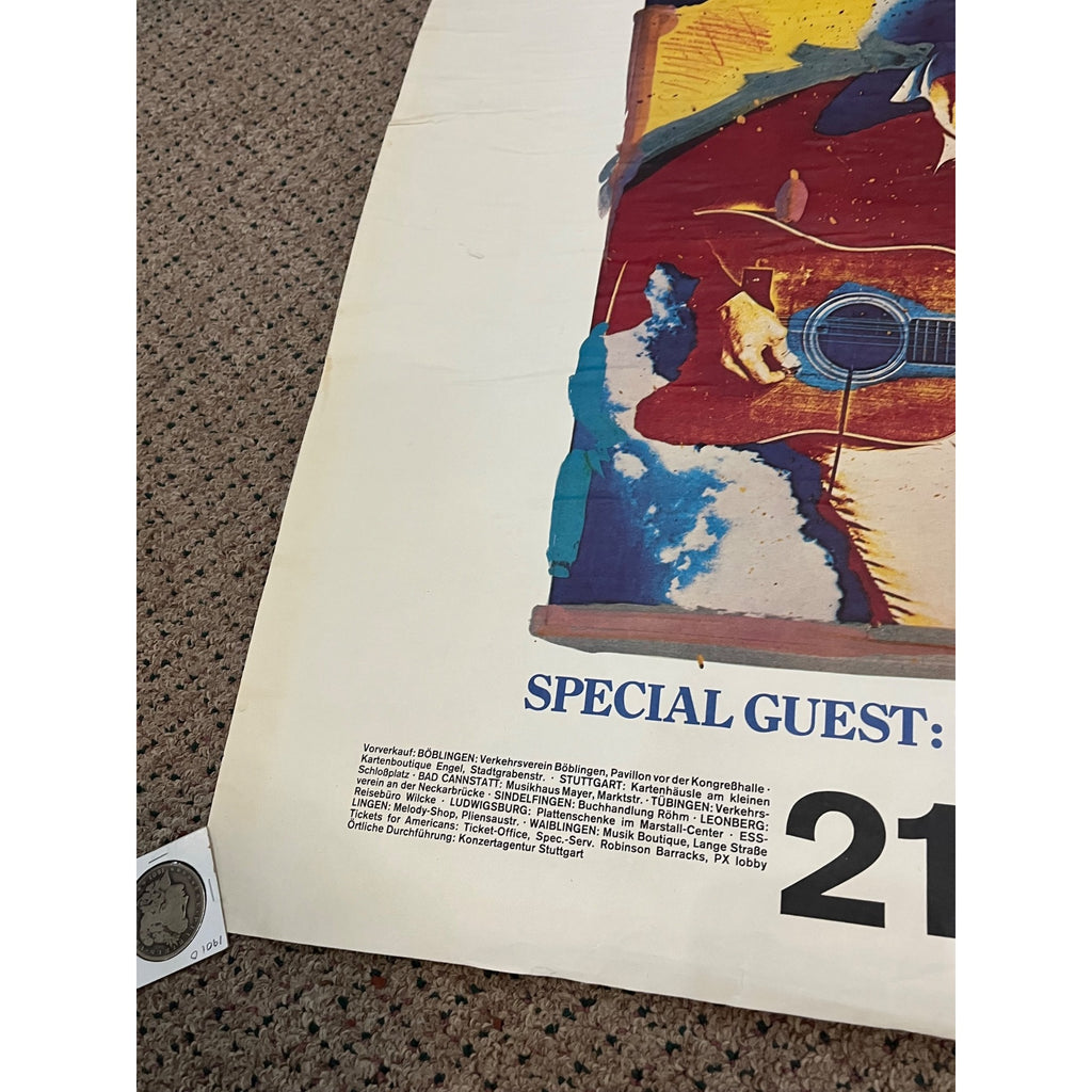 Vintage 1977 Leo Kottke Concert Promo Poster German Europe Tour Boblingen