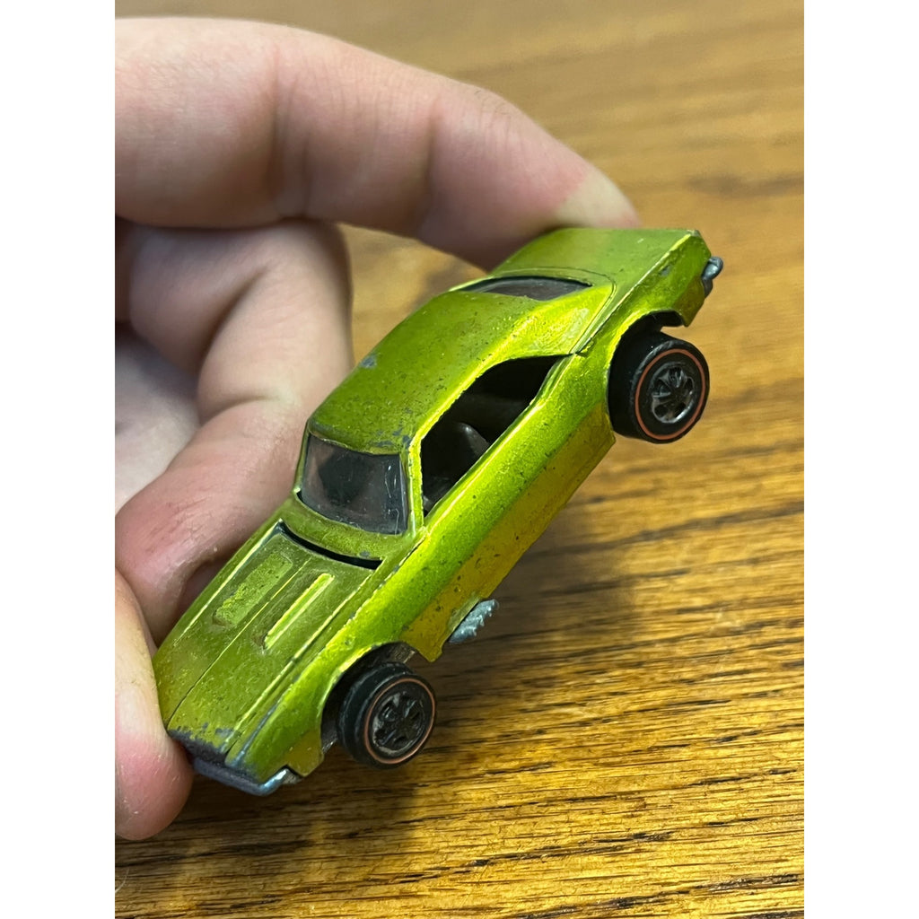 Vintage Hot Wheels Redline 1967 Custom Camaro Antifreeze US Base -- Excellent