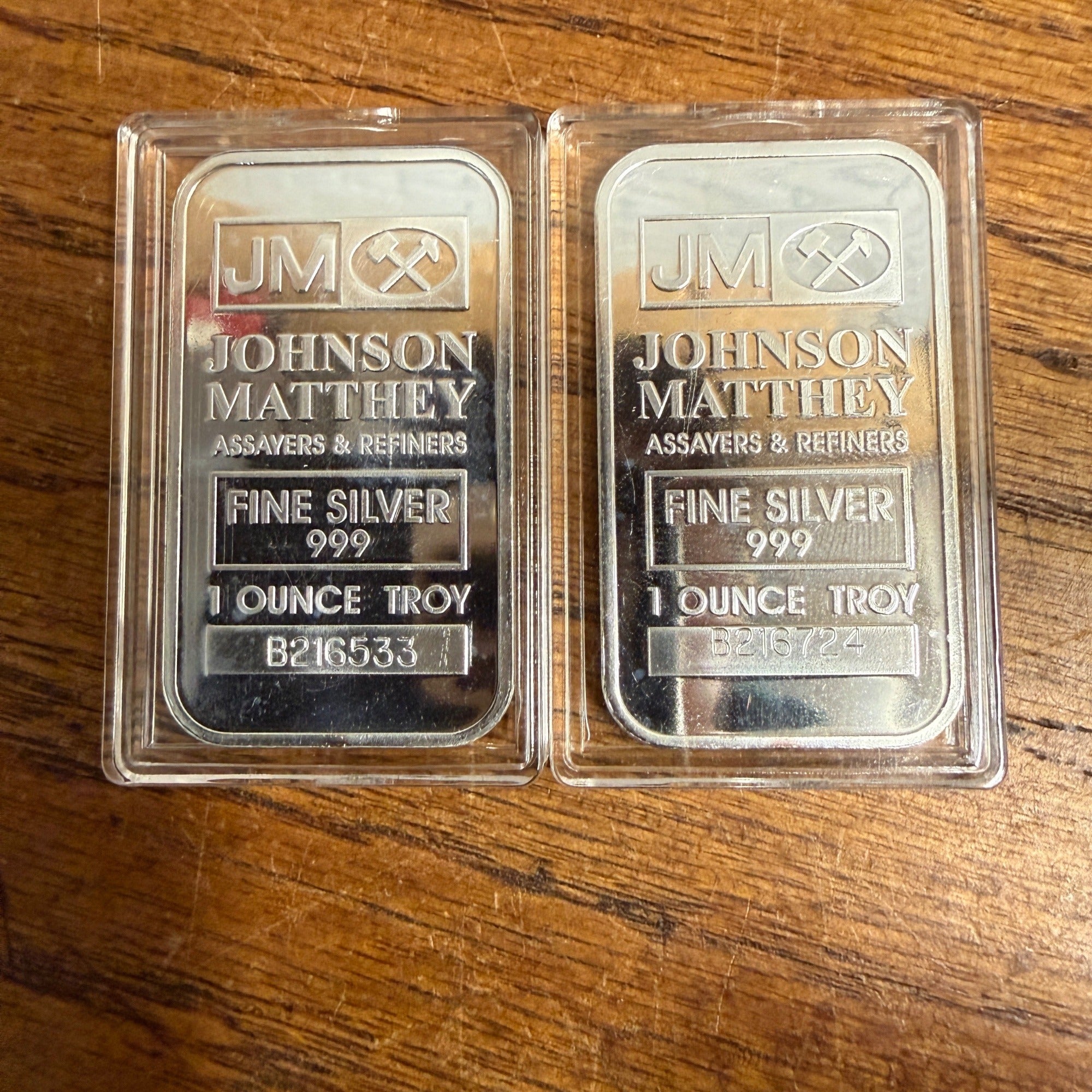 Johnson Matthey .999 Pure Silver Bullion Bar Random Selection
