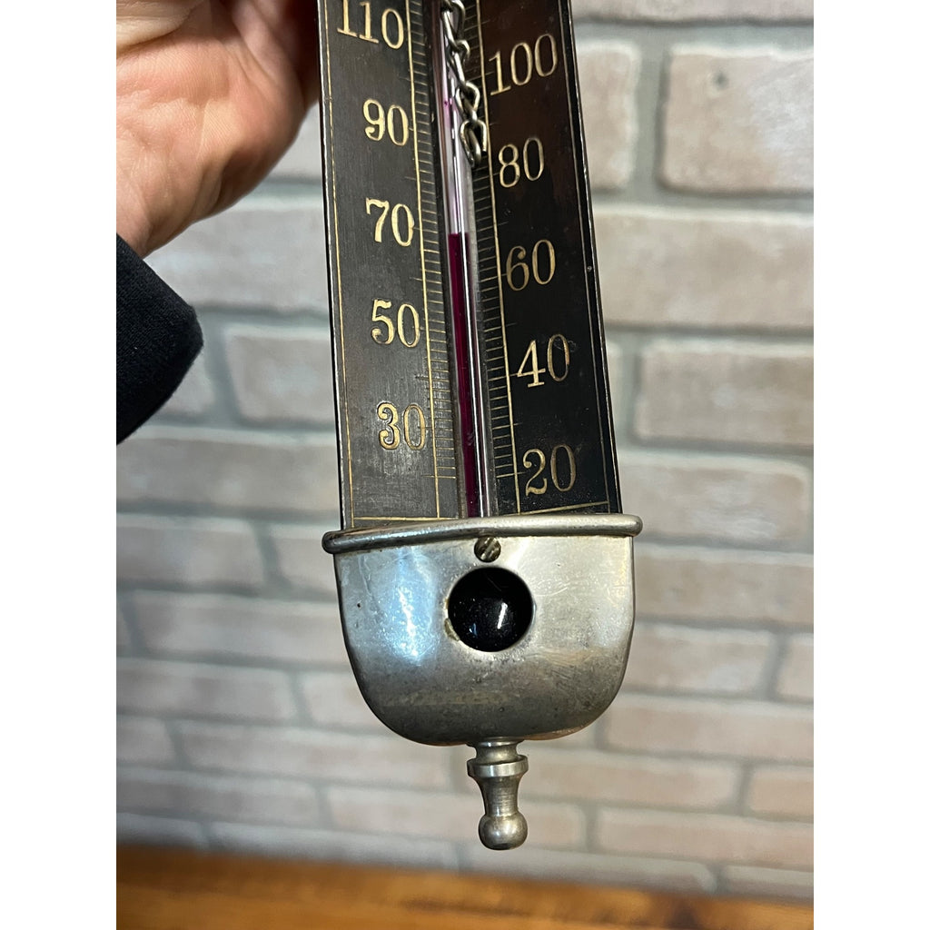 Antique Taylor Bros. 1887 Hanging Chandelier Parlor 3-Sided Radial Therm Temp Gauge