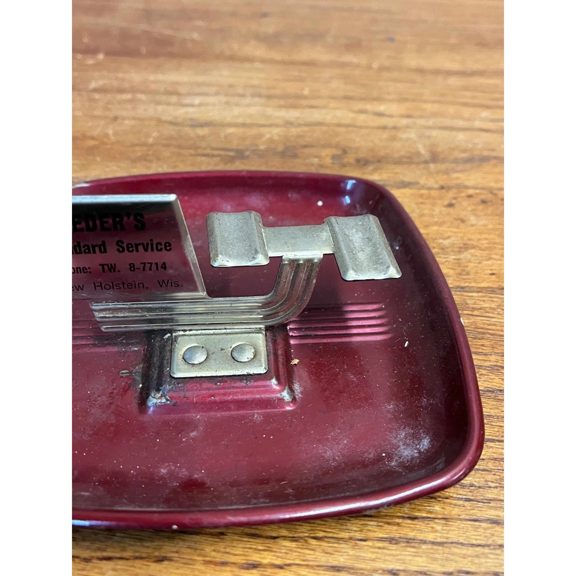 Vintage Rieder's Standard Service Station New Holstein Wis Ashtray Advertising