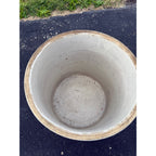 5 Gallon Western White Glazed Stoneware Crock Maple Leaf