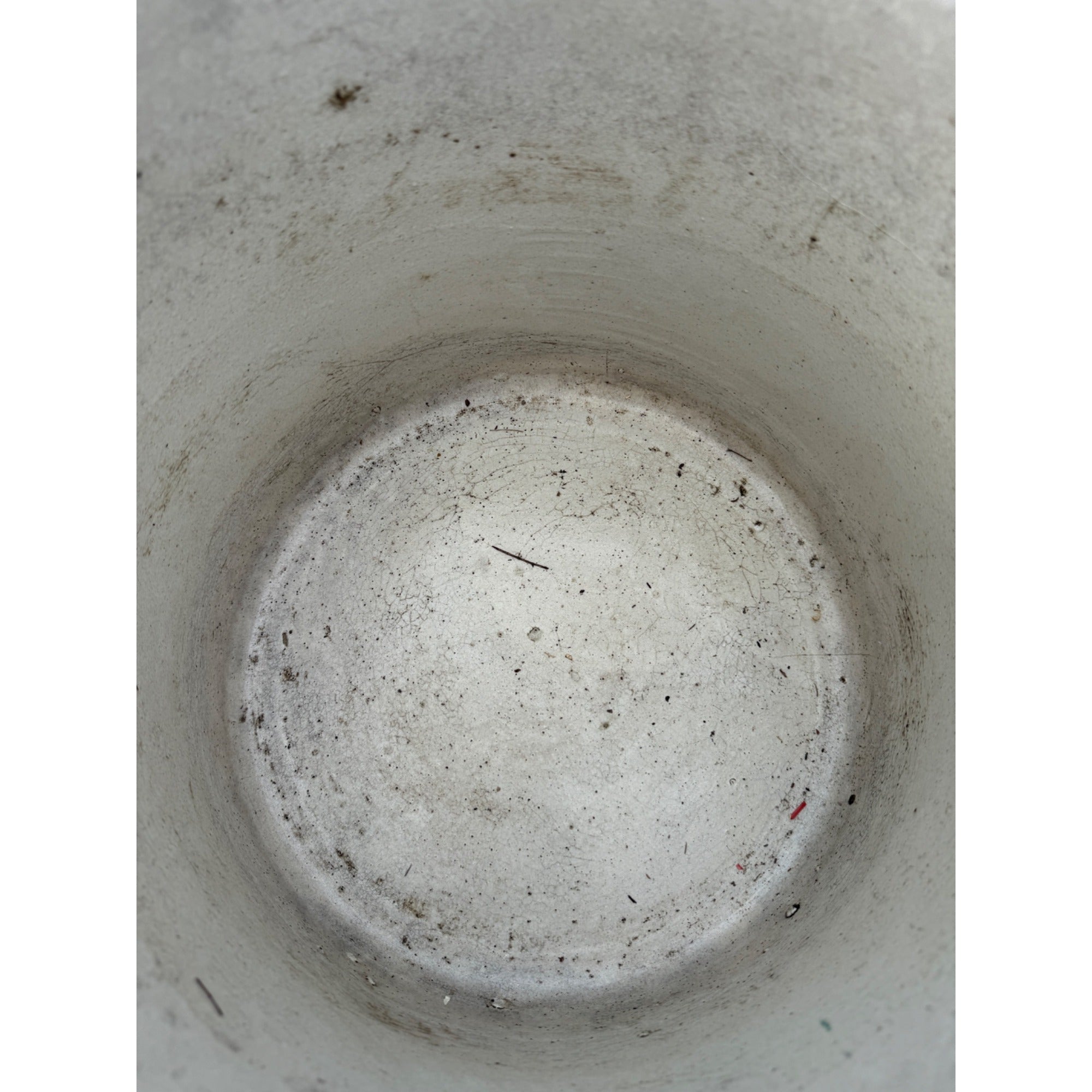 5 Gallon Western White Glazed Stoneware Crock Maple Leaf