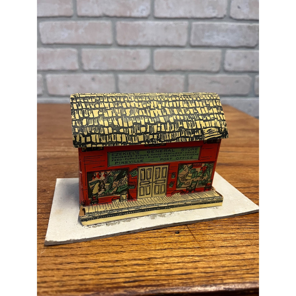 Vintage Cardboard Ezekiel's General Store for Train Display