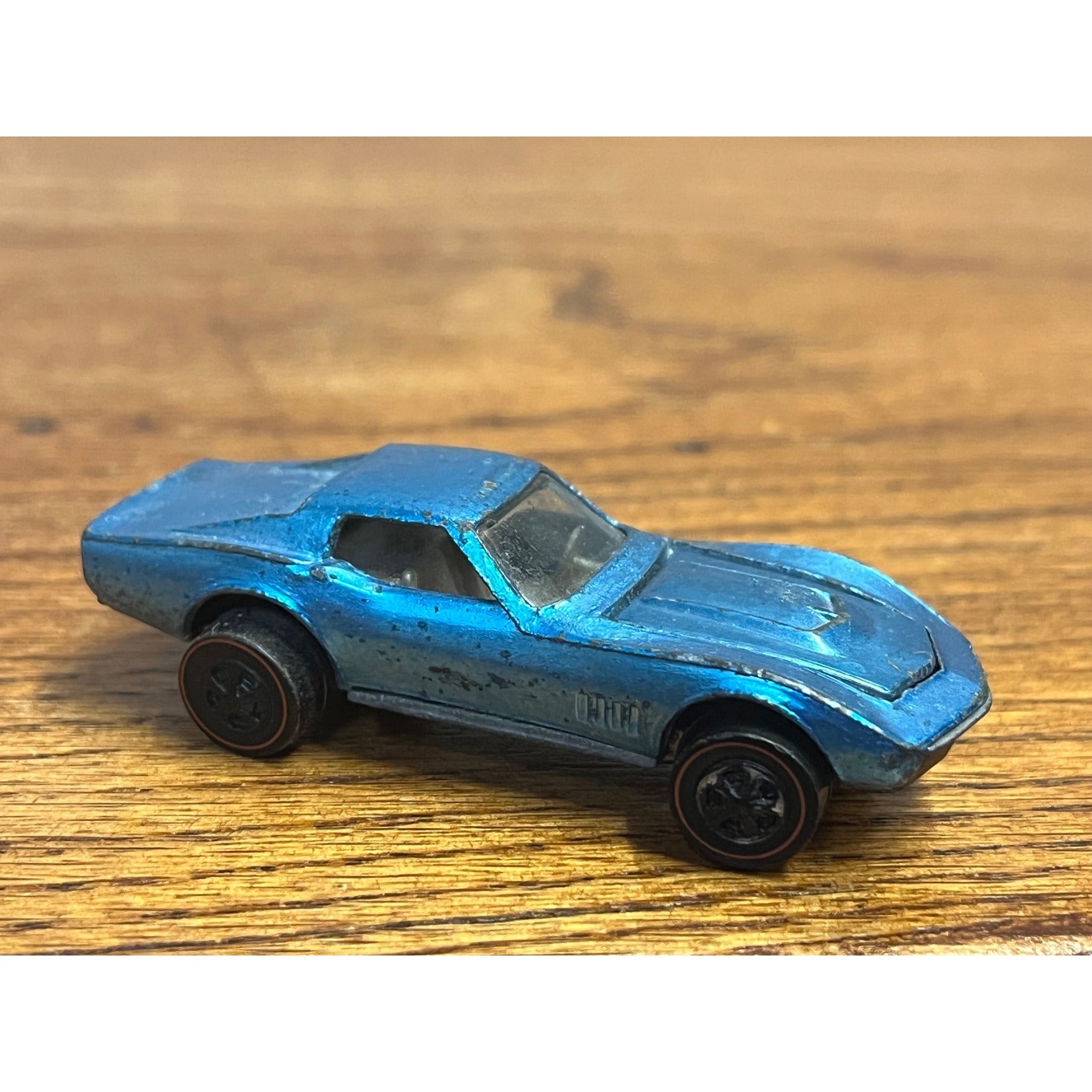 Vintage Hot Wheels Redline 1968 Light ICY Blue Custom Corvette US -- Excellent