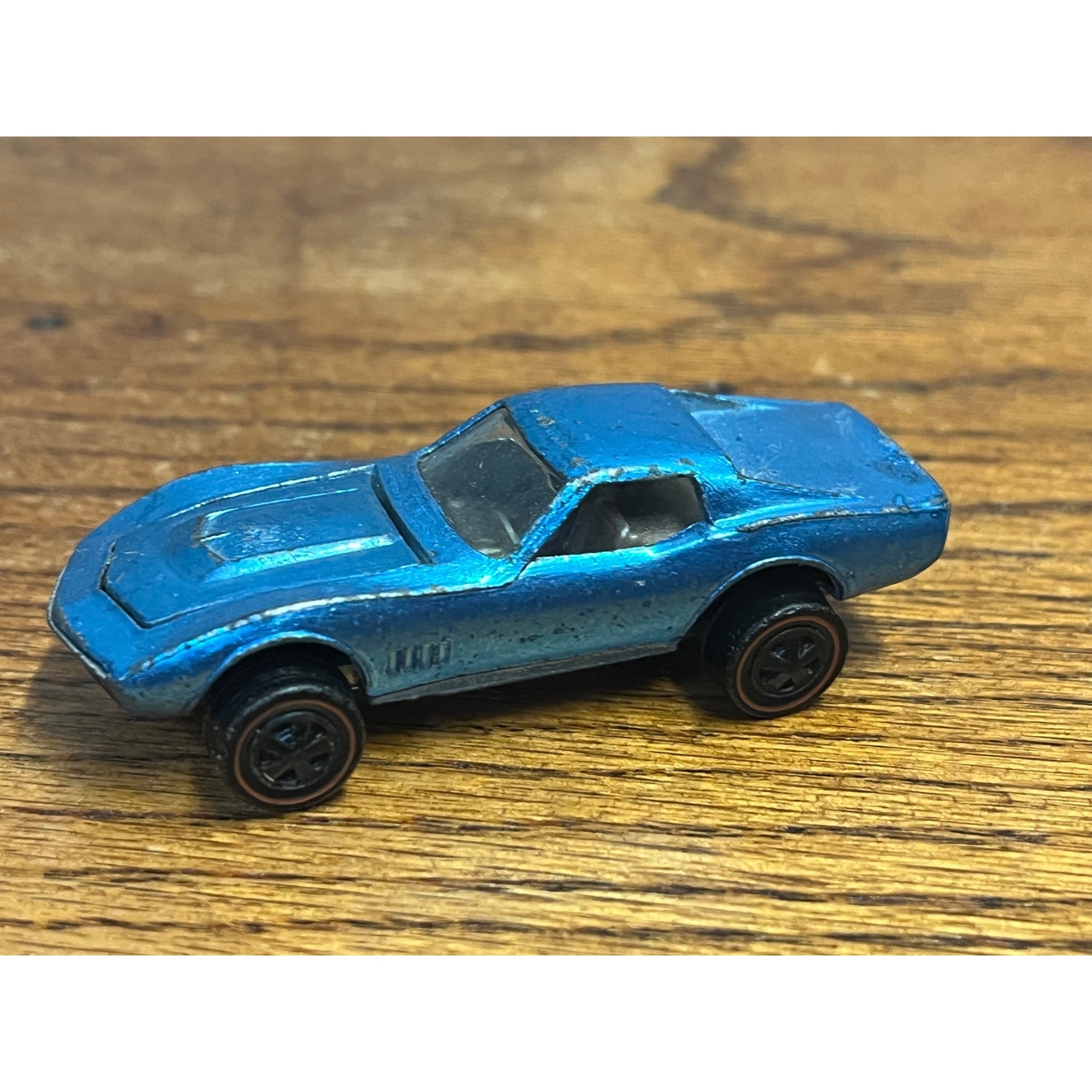 Vintage Hot Wheels Redline 1968 Light ICY Blue Custom Corvette US -- Excellent