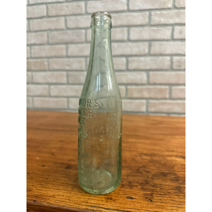 Early 1900s James Vernor's Ginger Ale Soda Pharmacy Embossed Aqua Bottle