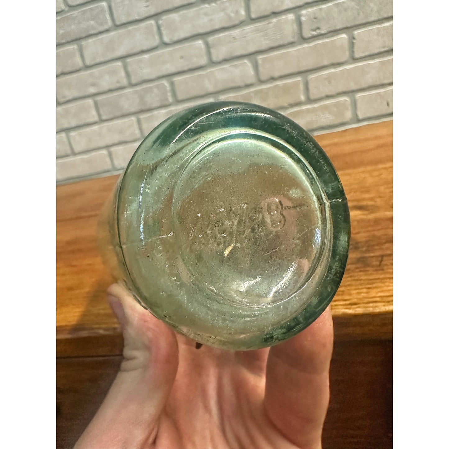 Early 1900s James Vernor's Ginger Ale Soda Pharmacy Embossed Aqua Bottle