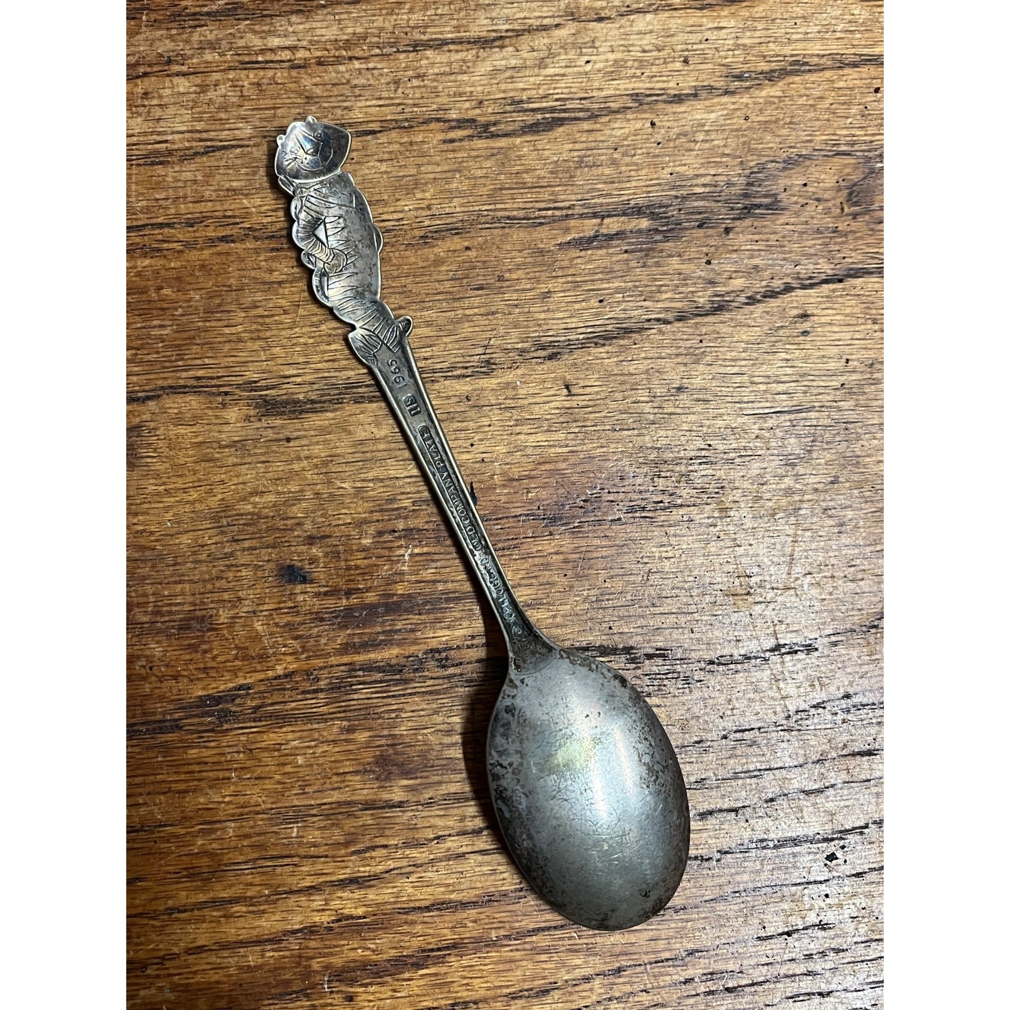 Vintage 1965 Silverplate Tony The Tiger Spoon FROSTED FLAKES Old Company Plate