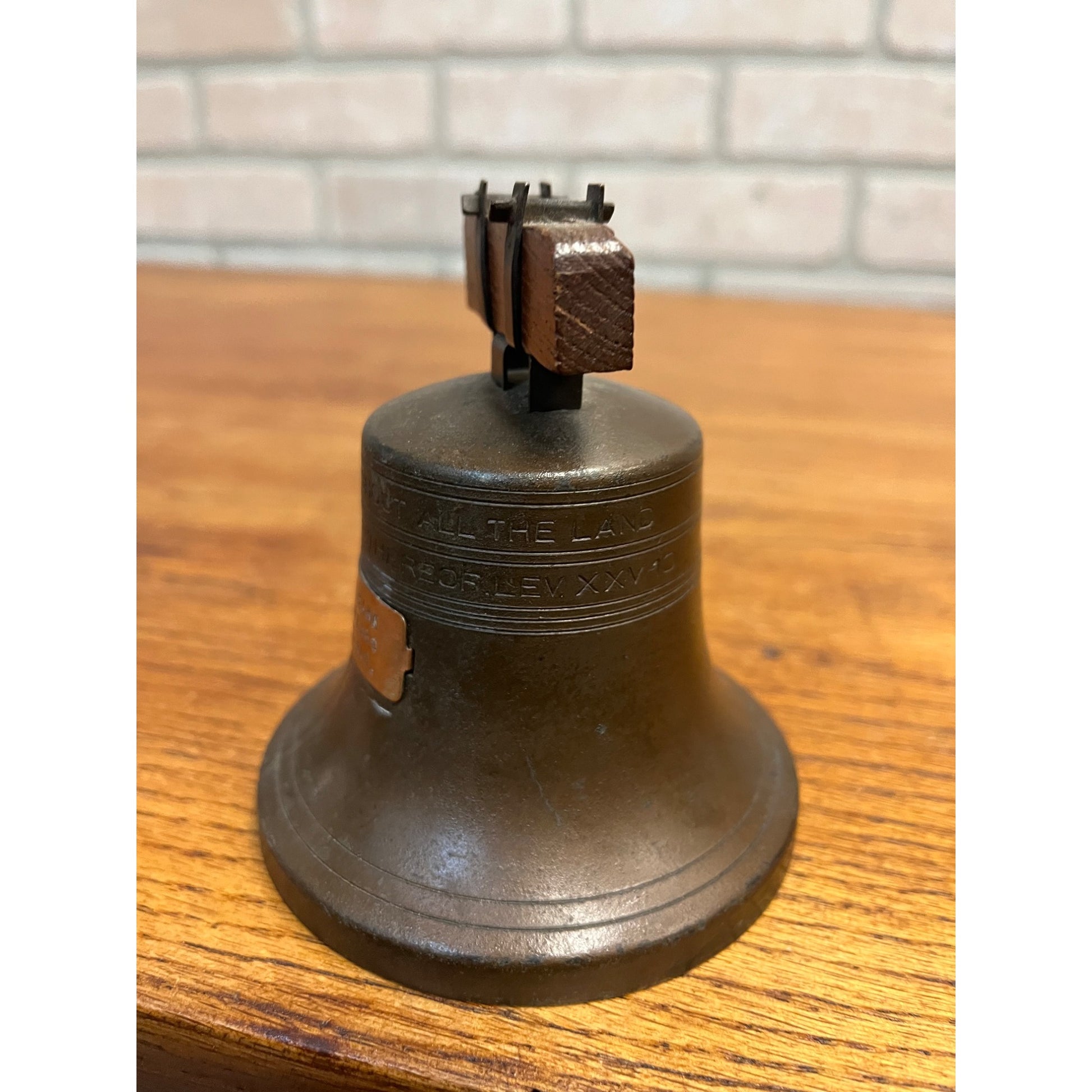 Vintage Bankers System Co. Liberty Bell Coin Bank Newburg, Wis - NO KEY